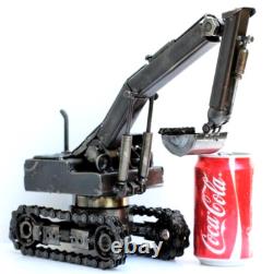 Cadeau de retraite unique en son genre, sculpture en métal de récupération d'excavateur, cadeau wow pour papa