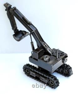 Cadeau de retraite unique en son genre, sculpture en métal de récupération d'excavateur, cadeau wow pour papa