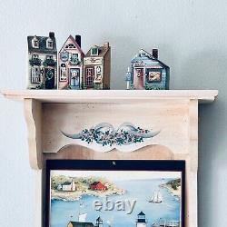 Calendrier mural cadre en bois massif étagère 13,75 L x 25 P fleurs s'adapte à Lang