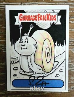 Carte de croquis Scott Potter des Garbage Pail Kids de 2014, unique et TRÈS RARE.