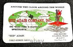 Carte de visite de Red Adair : UNE PIÈCE UNIQUE Les premières années de la société Red Adair