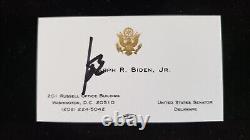 Carte officielle du Sénat américain signée par le président Joe Biden avec JSA