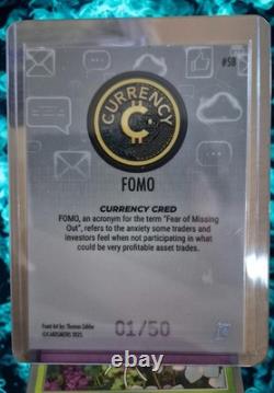 Cartesmiths FOMO 1/50 ! Carte de monnaie unique de l'artiste Zahler