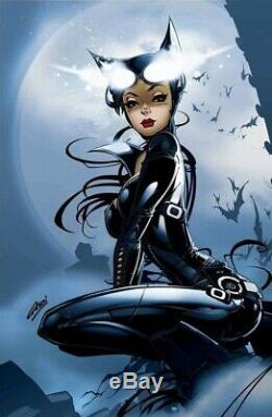 Catwoman Art Original Par Paul Green L'un D'une Sorte Et Super Rare
