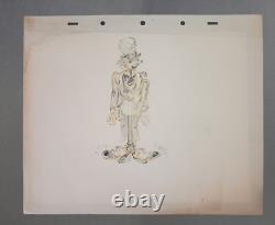 Cellule d'animation Disney rare et unique, Épouvantail sans titre, non datée