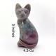 Chat En Kyanite Ruby Sculpté à La Main, Magnifique Et Unique, 3 Pouces De Haut