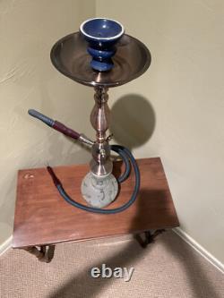Chicha, Unique en Son Genre, Base en Verre Finement Gravée et Cuivre Directement de Bagdad