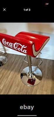 Coca-Cola - Unique en son genre, tabouret de bar vintage/rouge et blanc. RARE