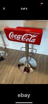 Coca-Cola - Unique en son genre, tabouret de bar vintage/rouge et blanc. RARE