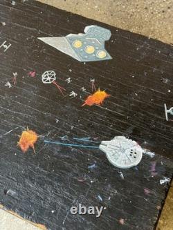 Coffre / Boîte d'Art Populaire Star Wars. Fait par un Artiste. Peint à la Main, Unique en Son Genre.