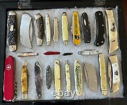 Collection de couteaux de poche vintage unique en son genre