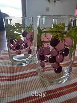 Collection de verres Brockway Vintage Fancy Fruit, Unique en son genre, Difficile à trouver