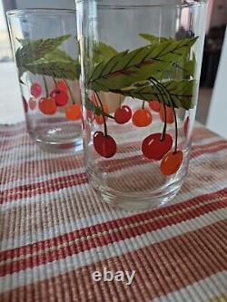 Collection de verres Brockway Vintage Fancy Fruit, Unique en son genre, Difficile à trouver