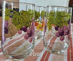 Collection de verres Brockway Vintage Fancy Fruit, Unique en son genre, Difficile à trouver