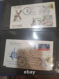 Collection mondiale de timbres et de couvertures thématiques sur les moulins à vent. Unique en son genre ! 1946+