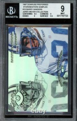 Collection unique Jerry Meyer 1997 Donruss Preferred échantillon Barry Sanders