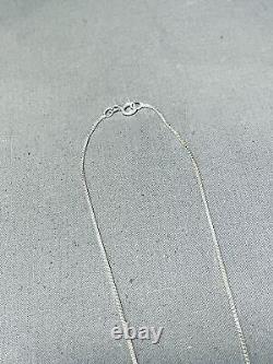 Collier en argent sterling vintage Navajo unique en son genre avec œil de tigre et onyx
