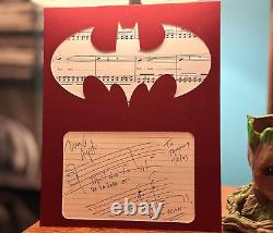 Composer NEAL HEFTI écrit à la main signé AMQS Thème pour BATMAN Unique en son genre