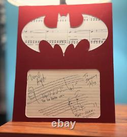 Composer NEAL HEFTI écrit à la main signé AMQS Thème pour BATMAN Unique en son genre
