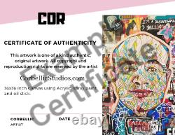 Corbellic Abstract 18x24 Matches Grand Mur Art Contemporain Maison Collectionnable
