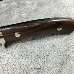 Couteau À Poignée En Bois Foncé Herron Handmade Custom (1043) 8 Pouces De Longueur Unique En Son Genre