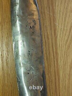 Couteau Bowie en acier au carbone forgé à la main, unique en son genre, avec poignée en bois, lourd, 19 pouces de long