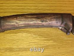 Couteau Bowie en acier au carbone forgé à la main, unique en son genre, avec poignée en bois, lourd, 19 pouces de long