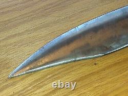Couteau Bowie en acier au carbone forgé à la main, unique en son genre, avec poignée en bois, lourd, 19 pouces de long