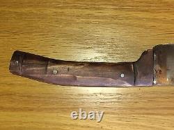 Couteau Bowie en acier au carbone forgé à la main, unique en son genre, avec poignée en bois, lourd, 19 pouces de long