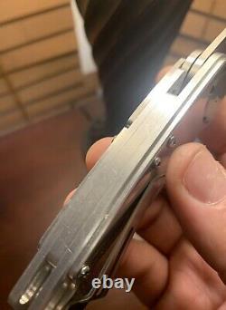 Couteau Mini Gearhead Mantis Full Satin Prototype Rare/un D'un Genre