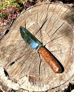 Couteau de chasse à lame fixe fait main sur mesure avec étui USA Unique en son genre