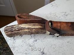 Couteau de chasse et de combat Bowie en cerf fait main en Alaska, grand, unique en son genre