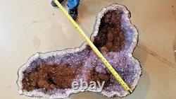 Custom Amethyst Glass Table Geode L’un D’un Genre De Géologie Gemme Collectionneur Rare