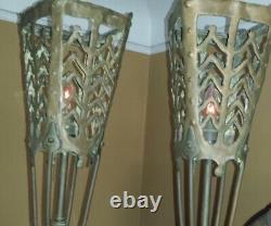 Custom One Of A Kind Pair Vintage Torchiere Lampes De Sol Local Pick Up