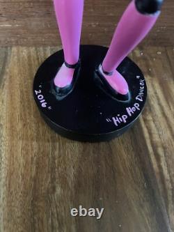 Danseuse de Hip Hop Unique en son Genre Statue en Bois Rose Fille 12,5