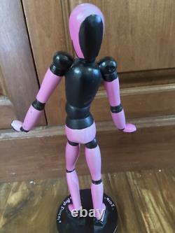 Danseuse de Hip Hop Unique en son Genre Statue en Bois Rose Fille 12,5
