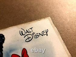 Disney Donald Duck Très Rare Illustration de Bande Dessinée Signée Unique en Son Genre Dessin d'Art '52