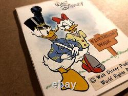 Disney Donald Duck Très Rare Illustration de Bande Dessinée Signée Unique en Son Genre Dessin d'Art '52