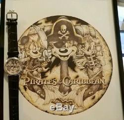 Disney Un Rare De Nature Que Ce Soit Artiste Dessiné Pirate Mickey Mouse Watch & Imprimer Mint