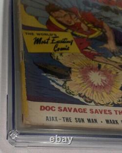 Doc Savage Vol. 1 No 4 Cgc 5.0 Signature/ George Tusks Art/ Un Des Genres