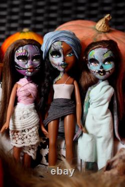 Dolls Bratz OOAK Halloween Repeintes à la main Lot Effrayant 3