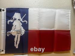 Drapeau du Texas Frieren unique en son genre, signé. 40 cm x 60 cm, signé le 23/05/26. Très rare