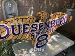 ÉNORME ! Un panneau unique Duesenberg Straight 8 ! 6 PIEDS DE LARGE ! Aspect 3D