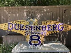 ÉNORME ! Un panneau unique Duesenberg Straight 8 ! 6 PIEDS DE LARGE ! Aspect 3D
