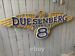 ÉNORME ! Un panneau unique Duesenberg Straight 8 ! 6 PIEDS DE LARGE ! Aspect 3D