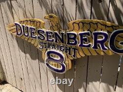 ÉNORME ! Un panneau unique Duesenberg Straight 8 ! 6 PIEDS DE LARGE ! Aspect 3D
