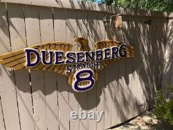 ÉNORME ! Un panneau unique Duesenberg Straight 8 ! 6 PIEDS DE LARGE ! Aspect 3D