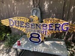 ÉNORME ! Un panneau unique Duesenberg Straight 8 ! 6 PIEDS DE LARGE ! Aspect 3D