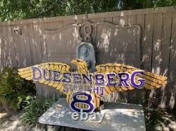 ÉNORME ! Un panneau unique Duesenberg Straight 8 ! 6 PIEDS DE LARGE ! Aspect 3D