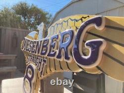 ÉNORME ! Un panneau unique Duesenberg Straight 8 ! 6 PIEDS DE LARGE ! Aspect 3D